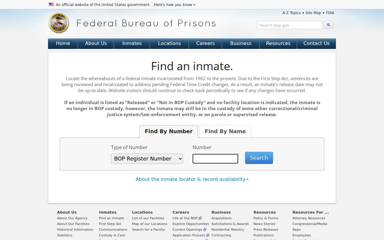 Haysi criminal records federal inmate locator distinction